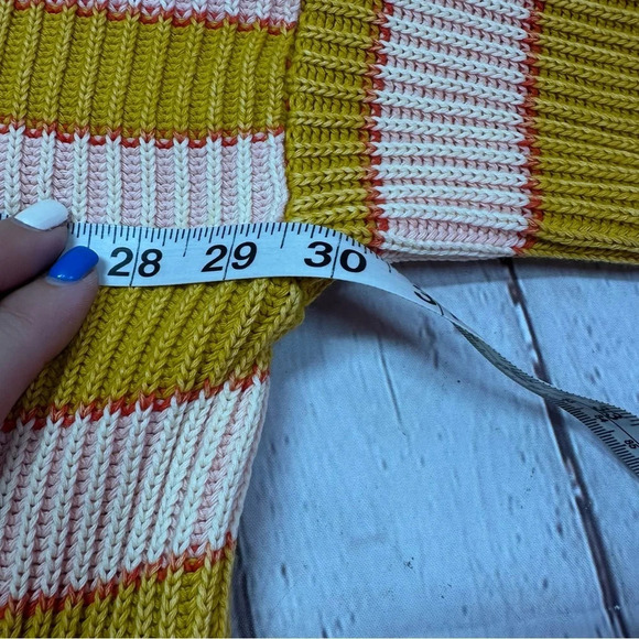 Free people just my stripe pullover sweater over-sized sz medium 100% cotton - Picture 5 of 8